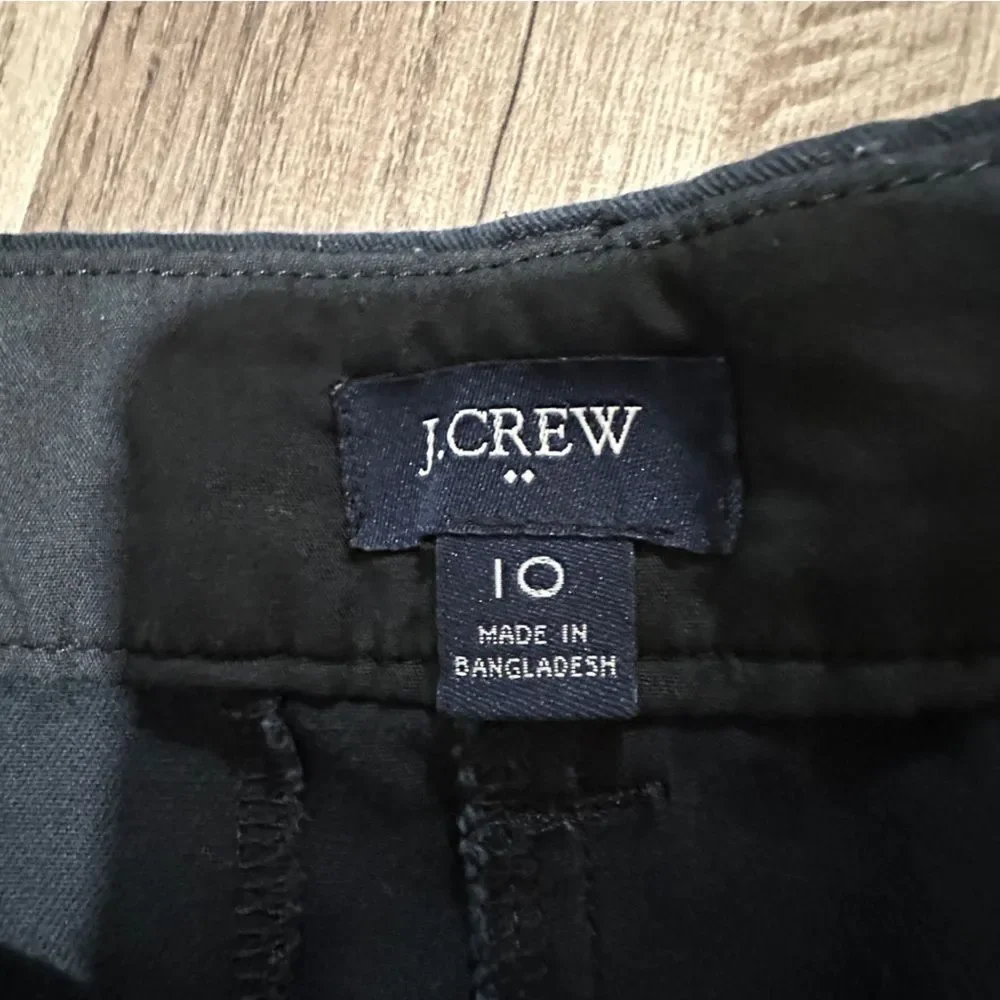 J. Crew Black Flat Front Shorts size 10
